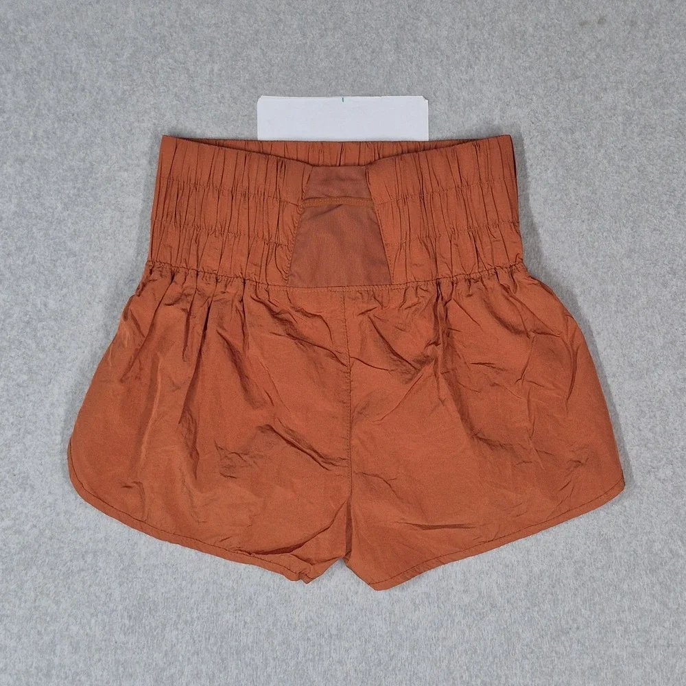 Free People Movement Women Activewear Shorts S Rust The Way Home Stretch